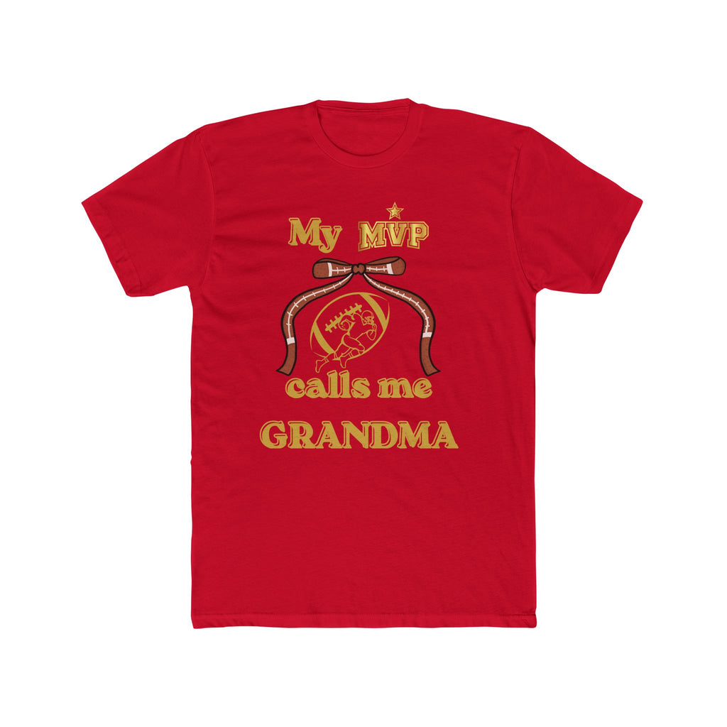 Grandma Tee — "My MVP Calls Me Grandma" Vintage Ribbon Design