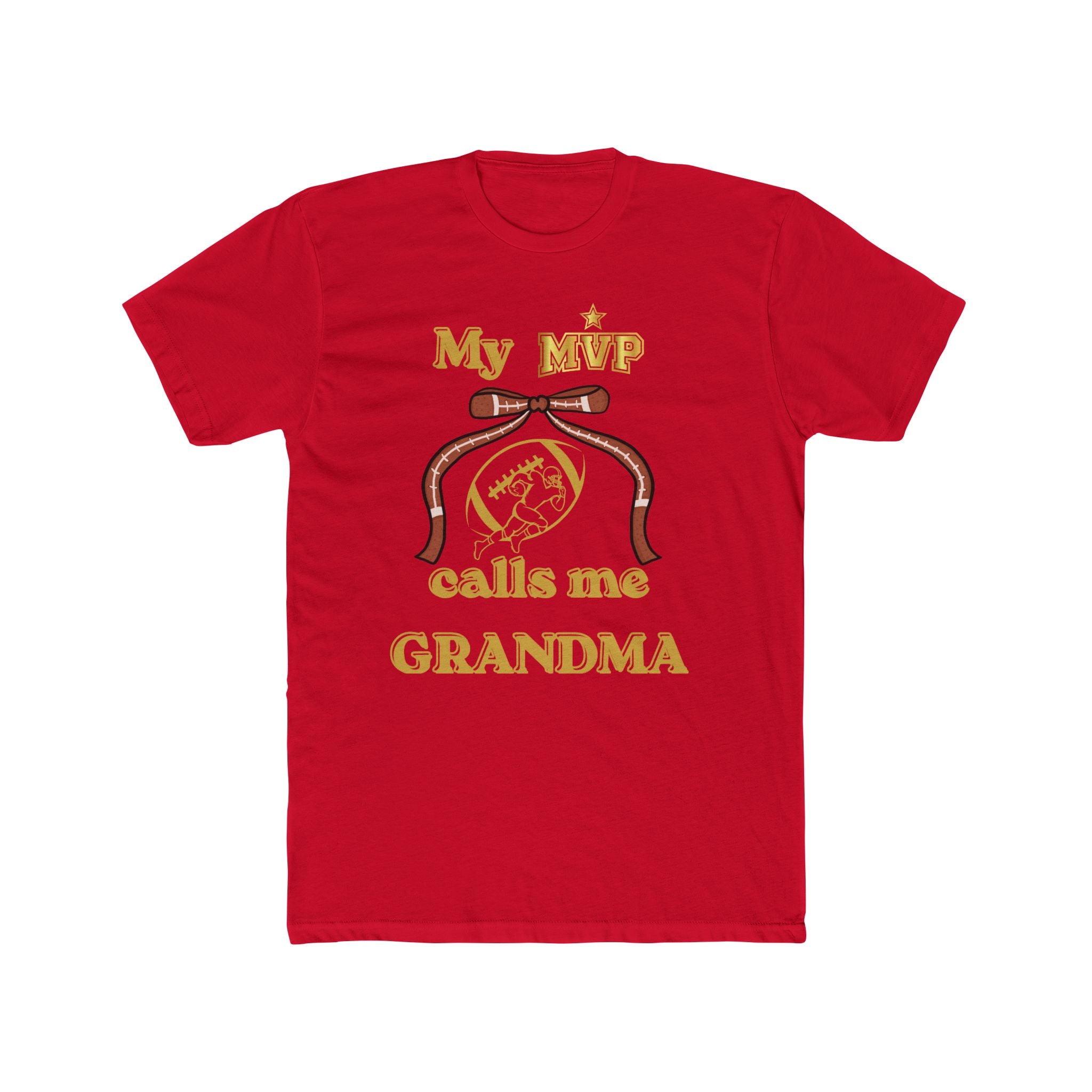 Grandma Tee — "My MVP Calls Me Grandma" Vintage Ribbon Design