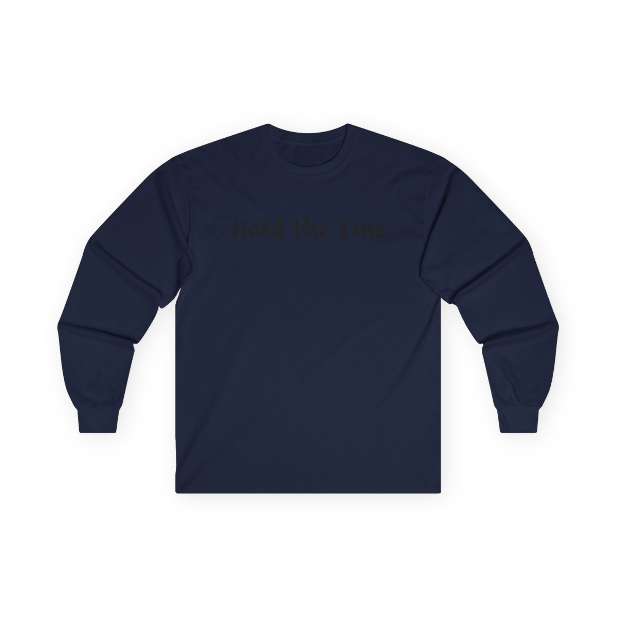 Hold the Line Long Sleeve Tee — D Line Dad Football Jersey Number 22