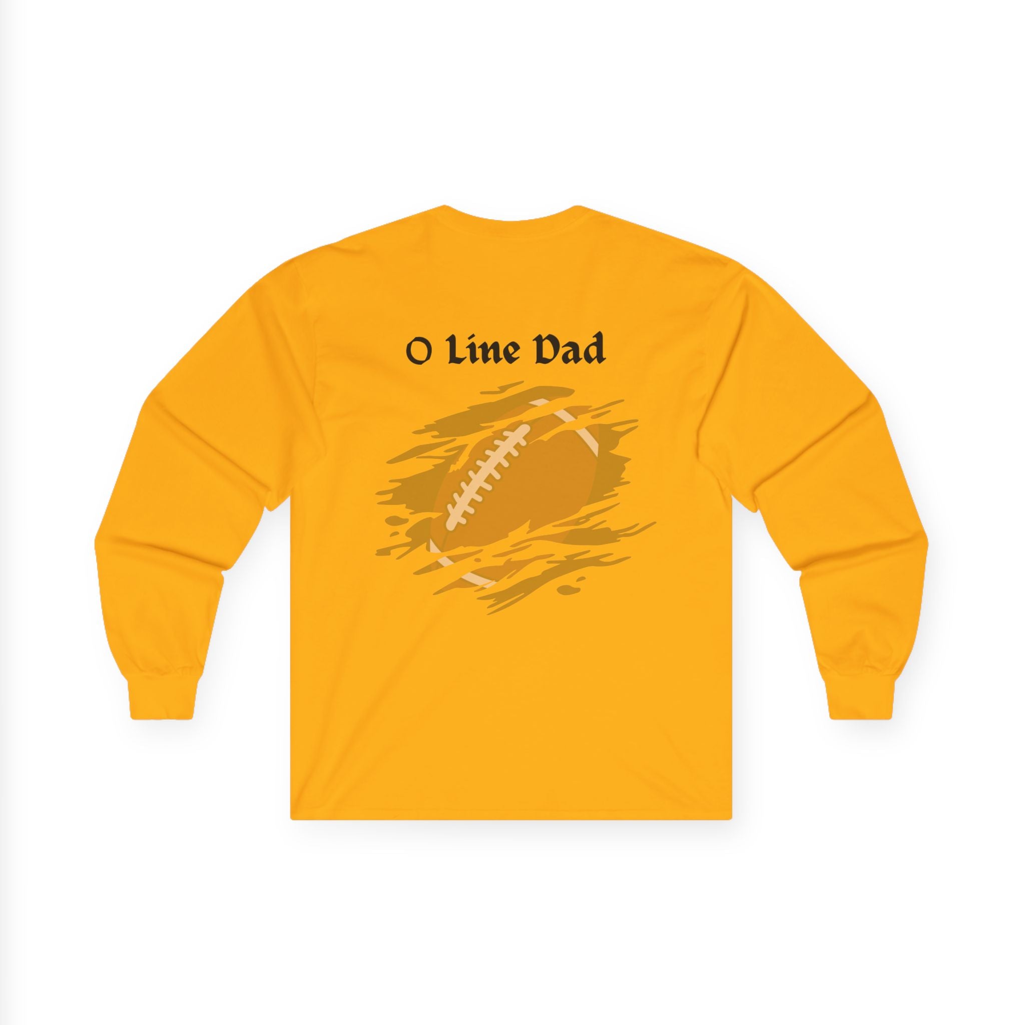 Move the Line Long Sleeve Tee — "O Line Dad" Football Jersey Tee