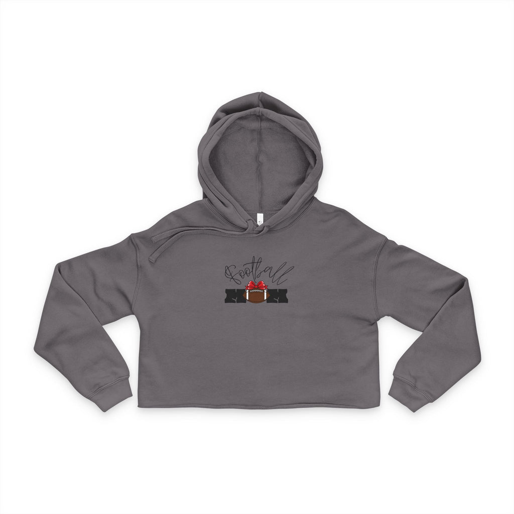 Football Mom Cropped Hoodie — Athletic Crop with Custom Jersey Number