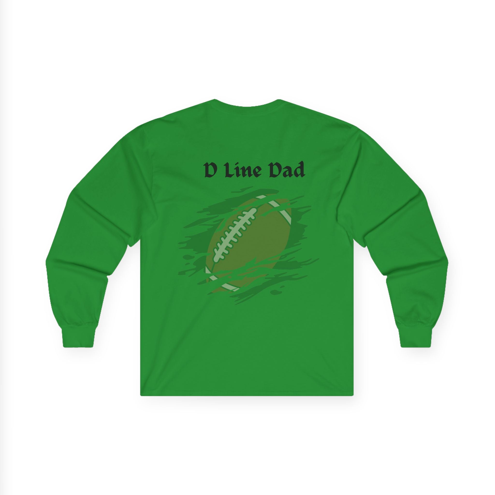 Hold the Line Long Sleeve Tee — D Line Dad Football Jersey Number 22