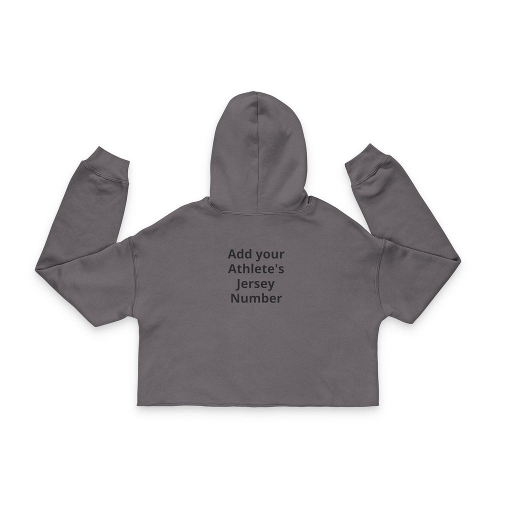 Football Mom Cropped Hoodie — Athletic Crop with Custom Jersey Number