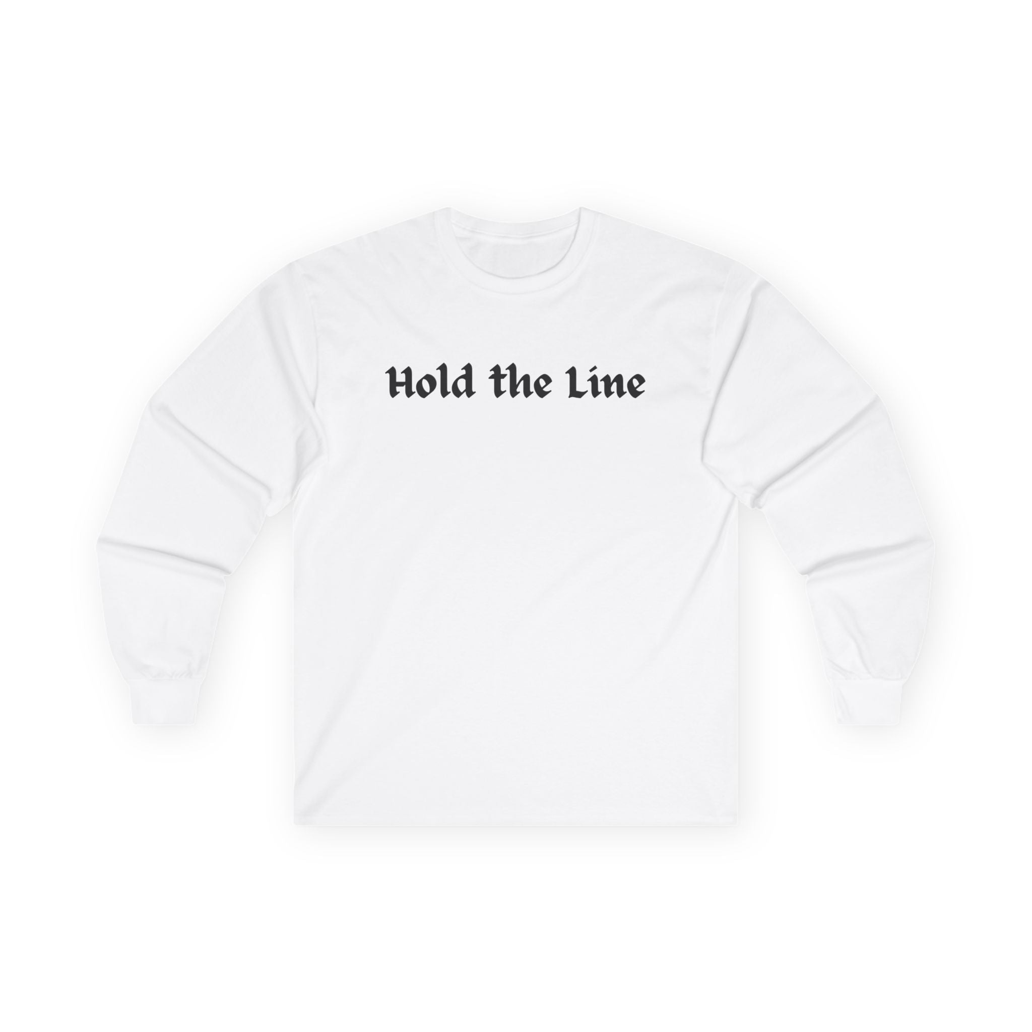 Hold the Line Long Sleeve Tee — D Line Dad Football Jersey Number 22