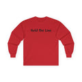 Hold the Line Long Sleeve Tee — D Line Dad Football Jersey Number 22