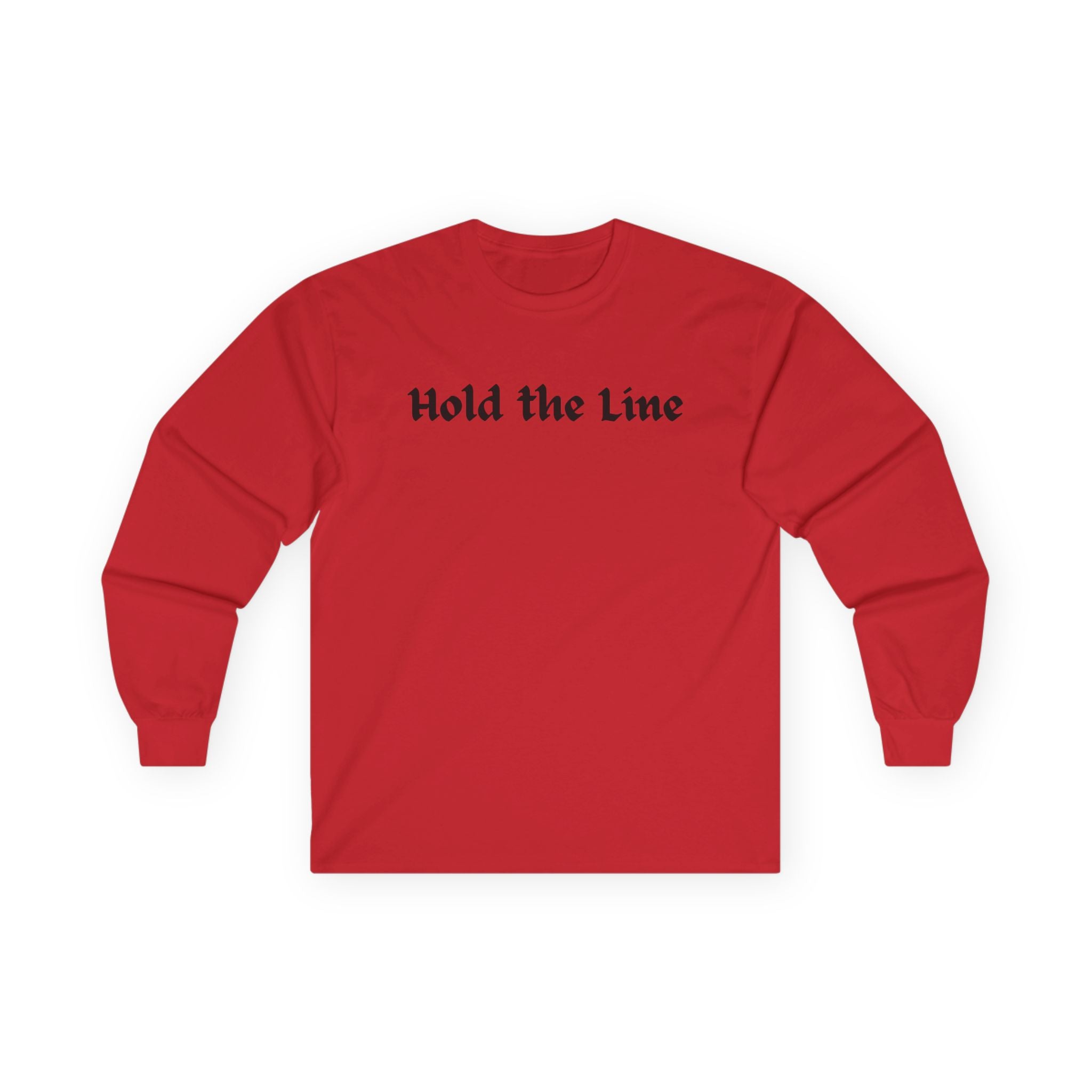 Hold the Line Long Sleeve Tee — D Line Dad Football Jersey Number 22