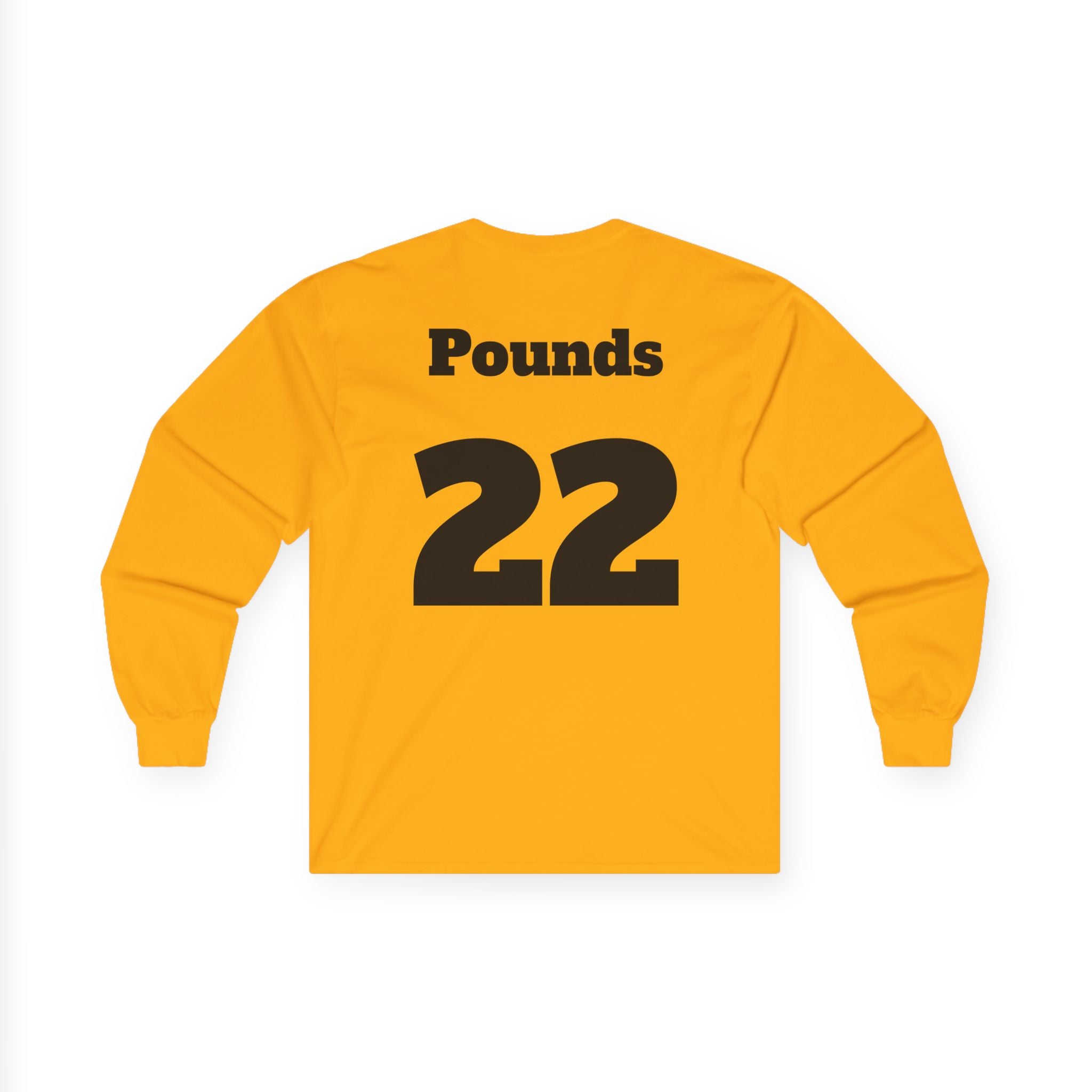Long Sleeve Tee — 'Football Mom' Ribbon Football Design with Custom Back Number