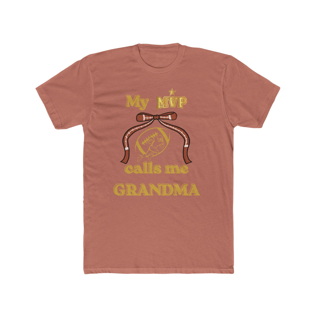 Grandma Tee — "My MVP Calls Me Grandma" Vintage Ribbon Design