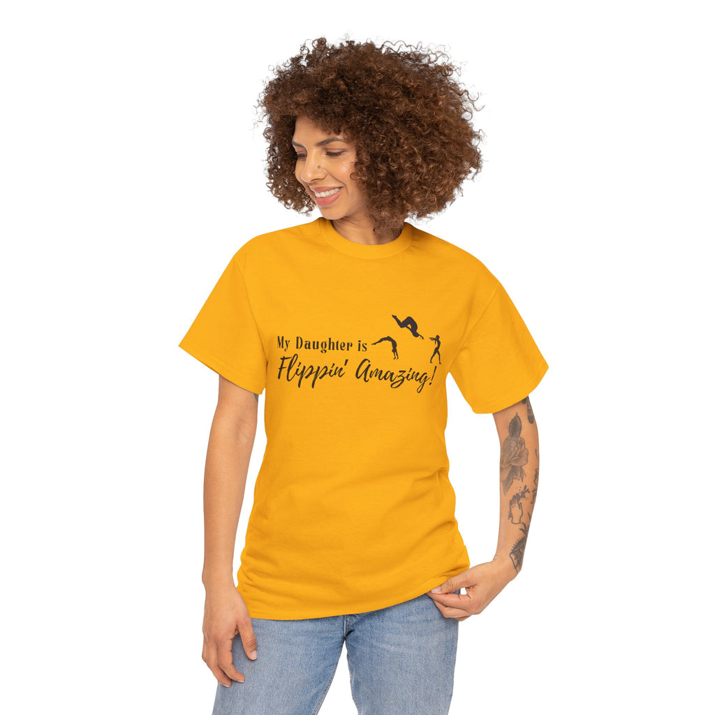 Gymnastics Tee - "My Daughter is Flippin' Amazing!" Athletic T-Shirt
