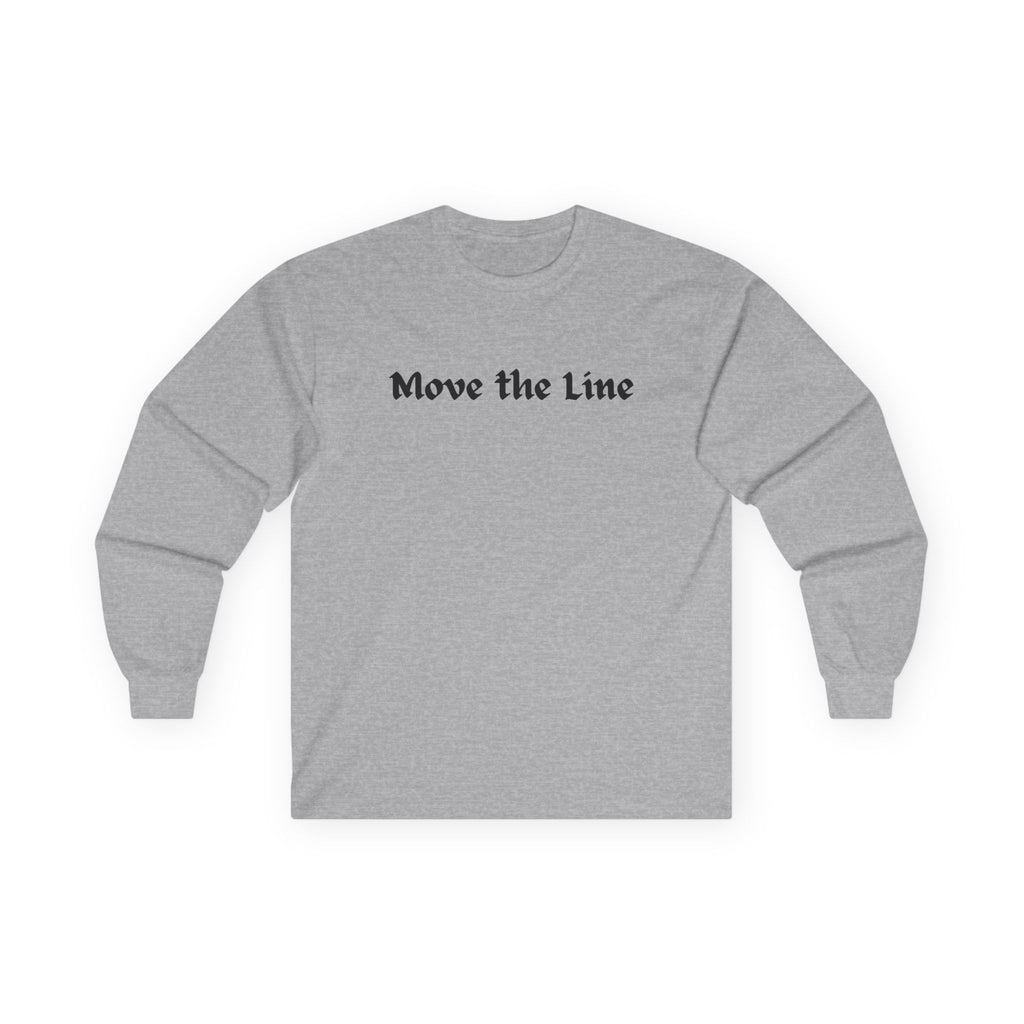 Move the Line Long Sleeve Tee — "O Line Dad" Football Jersey Tee