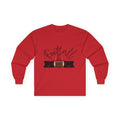 Long Sleeve Tee — 'Football Mom' Ribbon Football Design with Custom Back Number