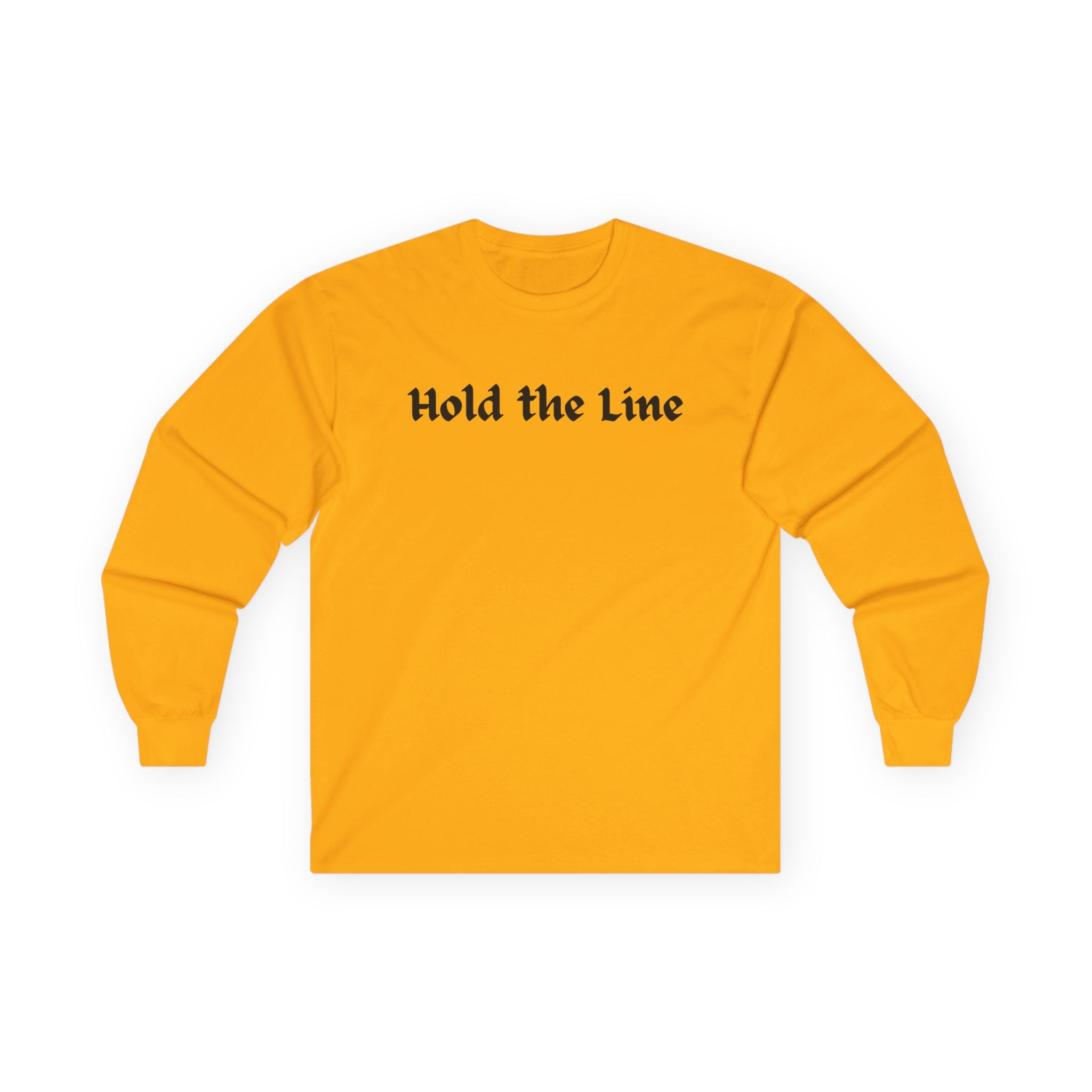 Hold the Line Long Sleeve Tee — D Line Dad Football Jersey Number 22