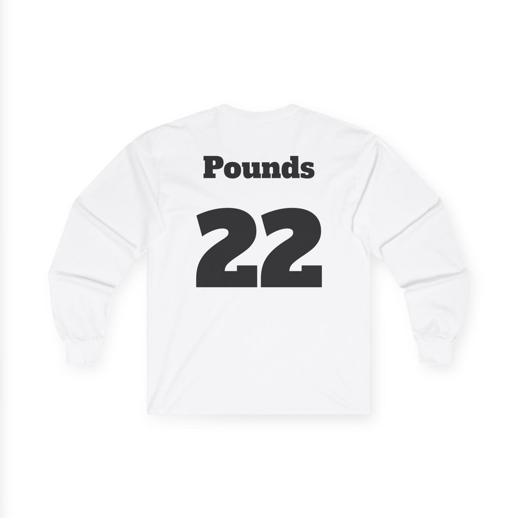 Long Sleeve Tee — 'Football Mom' Ribbon Football Design with Custom Back Number