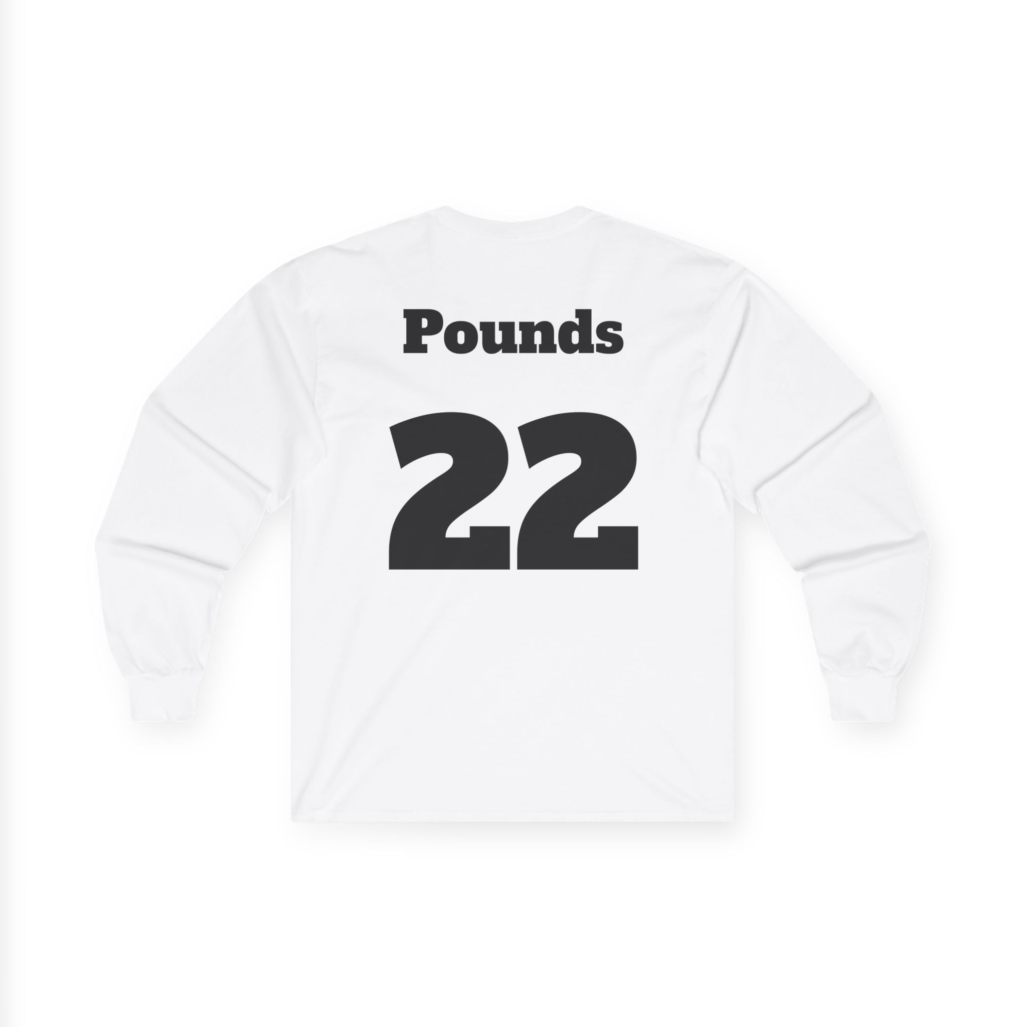 Long Sleeve Tee — 'Football Mom' Ribbon Football Design with Custom Back Number