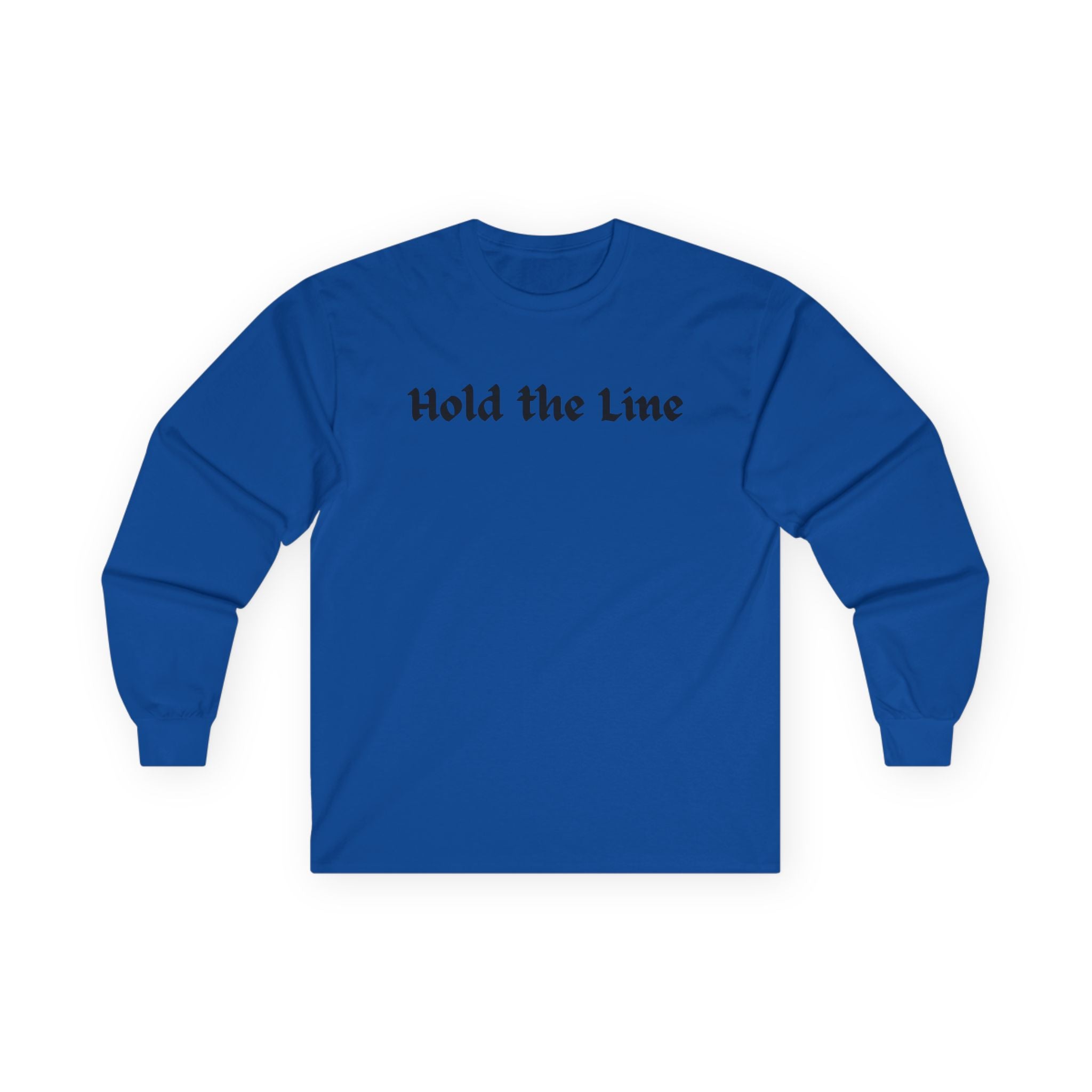 Hold the Line Long Sleeve Tee — D Line Dad Football Jersey Number 22