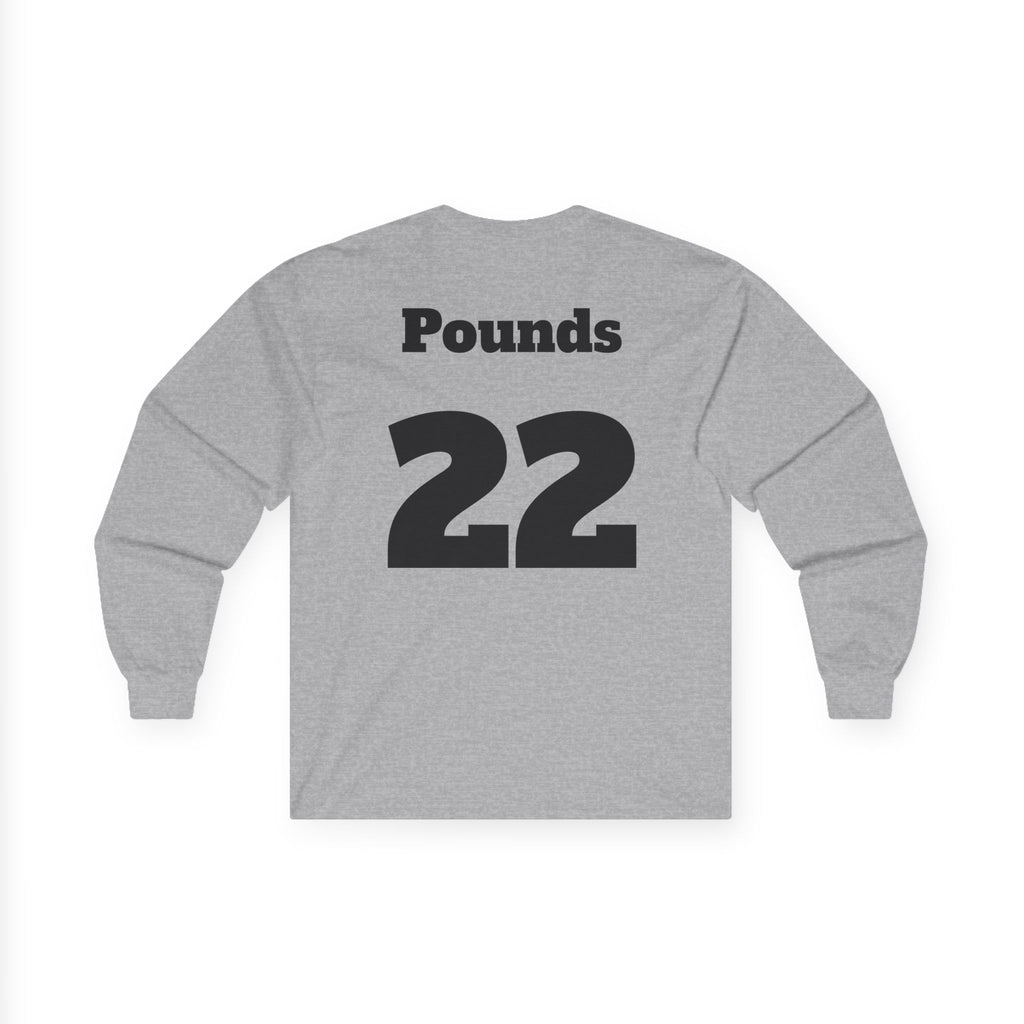 Long Sleeve Tee — 'Football Mom' Ribbon Football Design with Custom Back Number