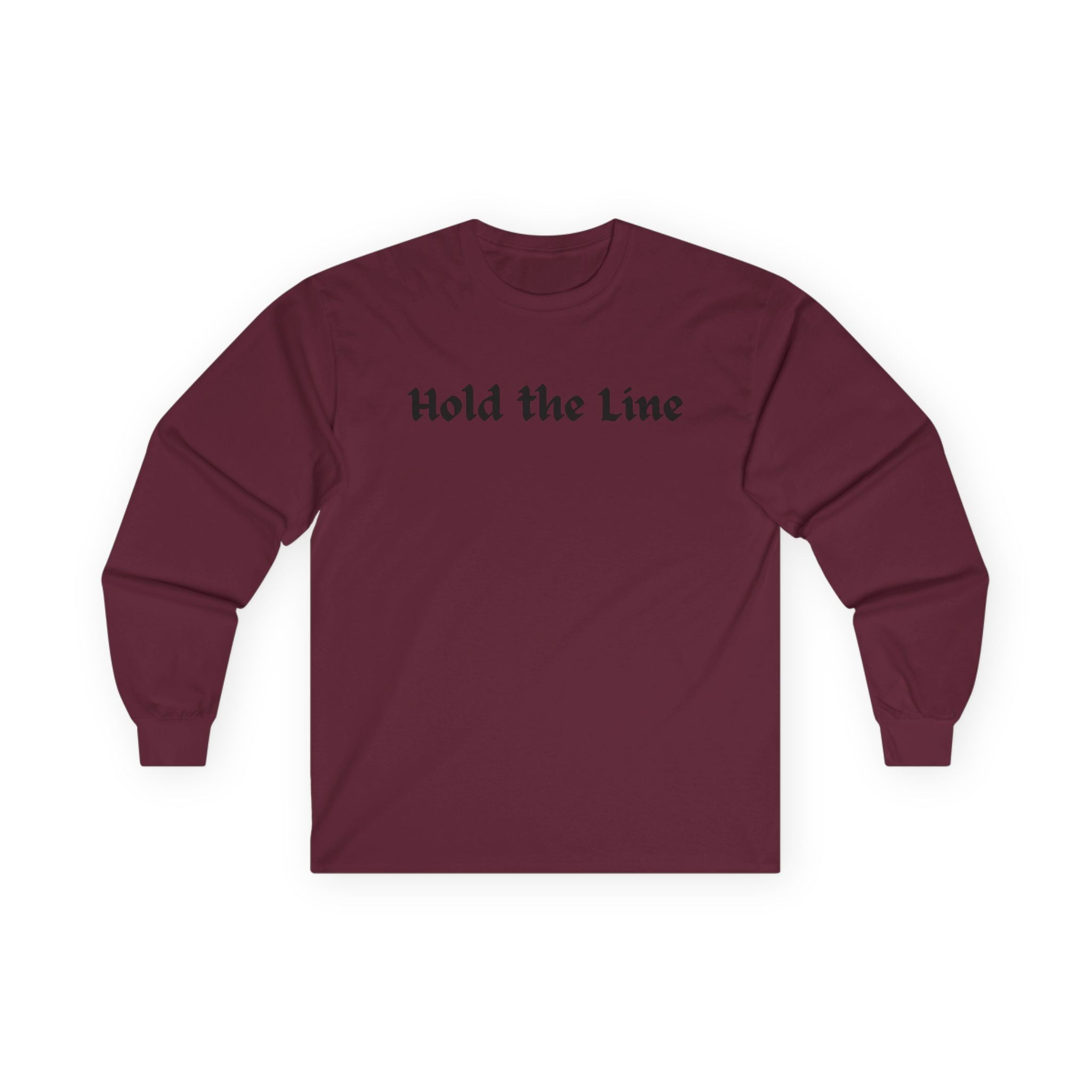 Hold the Line Long Sleeve Tee — D Line Dad Football Jersey Number 22
