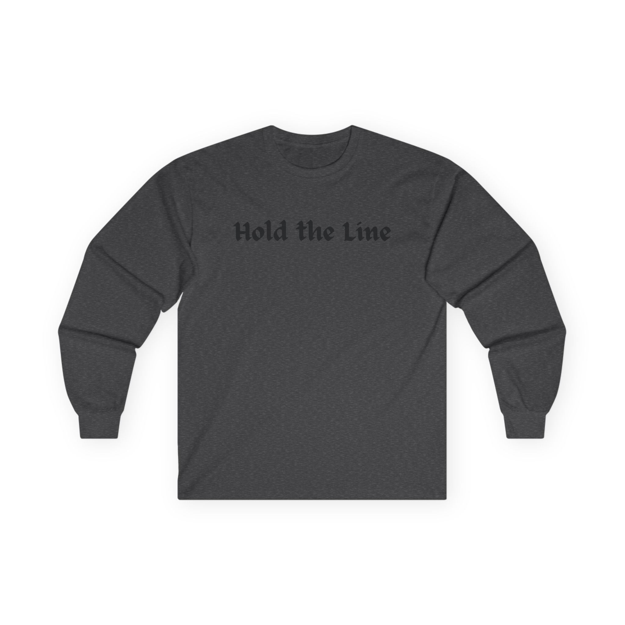 Hold the Line Long Sleeve Tee — D Line Dad Football Jersey Number 22