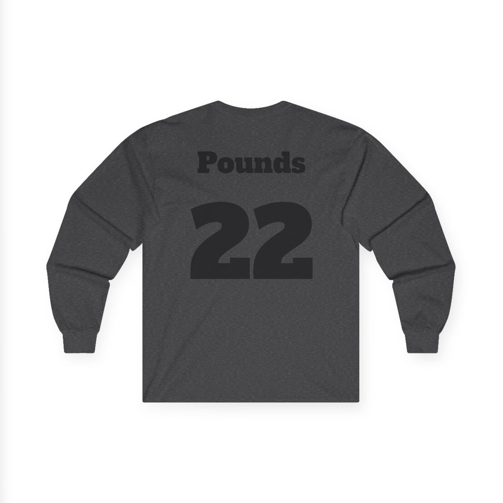 Long Sleeve Tee — 'Football Mom' Ribbon Football Design with Custom Back Number