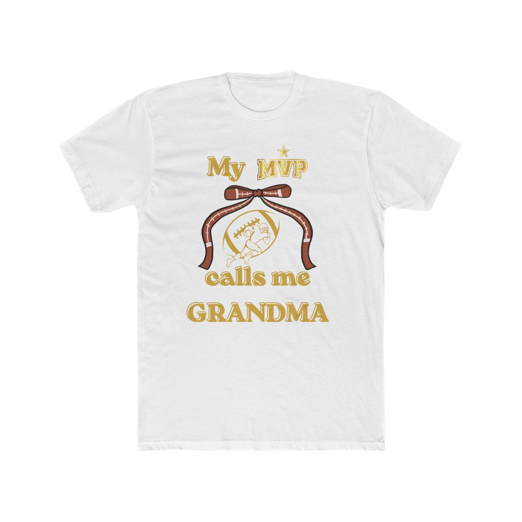 Grandma Tee — "My MVP Calls Me Grandma" Vintage Ribbon Design