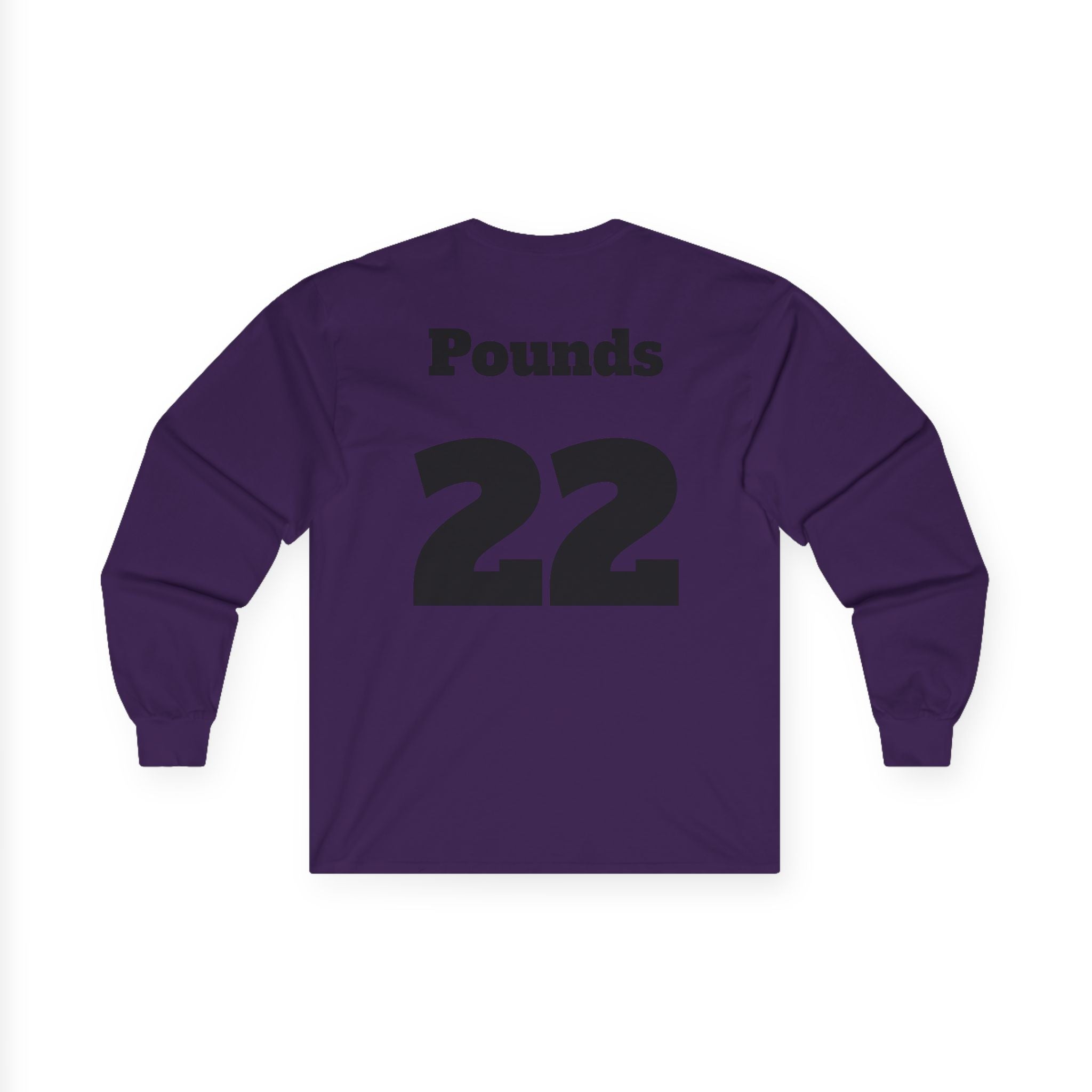 Long Sleeve Tee — 'Football Mom' Ribbon Football Design with Custom Back Number