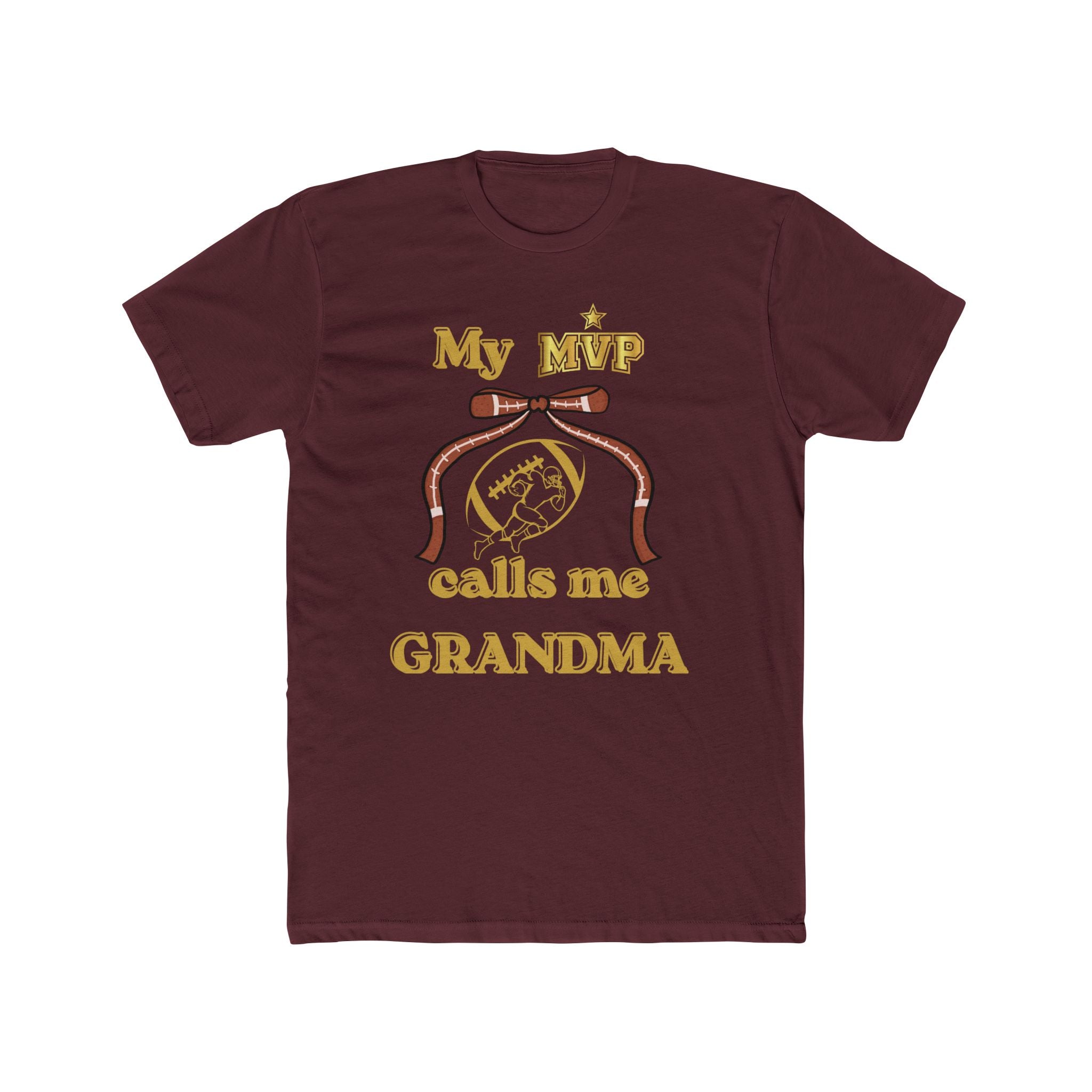 Grandma Tee — "My MVP Calls Me Grandma" Vintage Ribbon Design