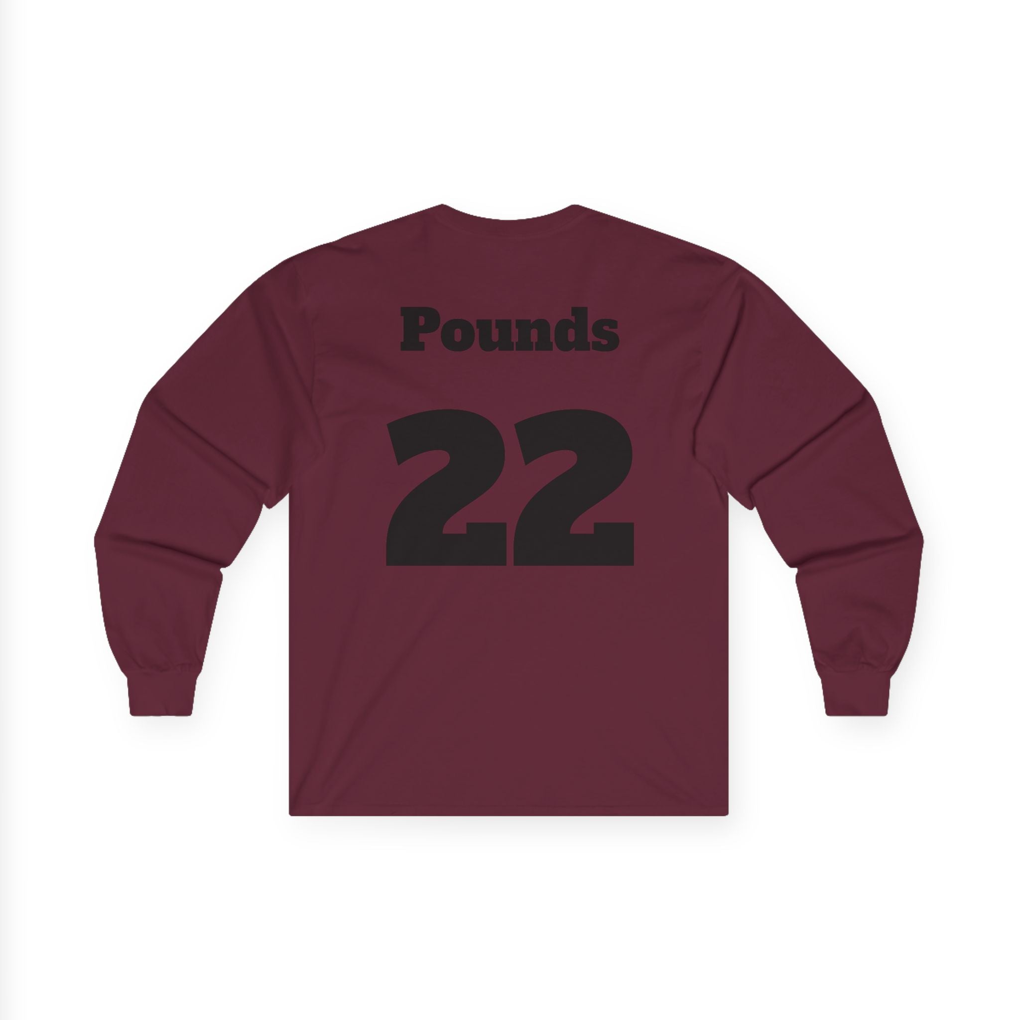 Long Sleeve Tee — 'Football Mom' Ribbon Football Design with Custom Back Number